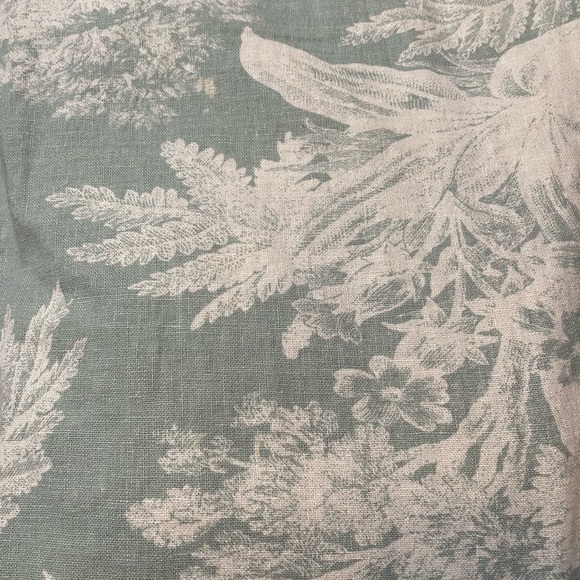 Pottery Barn MATINE TOILE Shower Curtain PORCELAIN BLUE FRENCH LIGHT GREEN - Picture 12 of 13